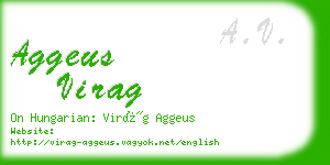 aggeus virag business card